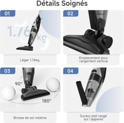 Image du fabricant 10 du SIMPLUS Aspirateur Balai léger