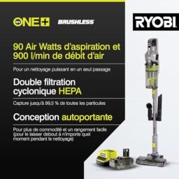 Image du fabricant 4 du RYOBI Aspirateur Balai Brushless 18V