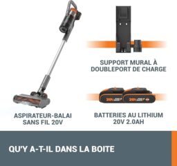 Image du fabricant 8 du WORX Aspirateur Balai sans Fil