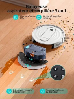 Image du fabricant 2 du Airzeen Aspirateur Robot compact