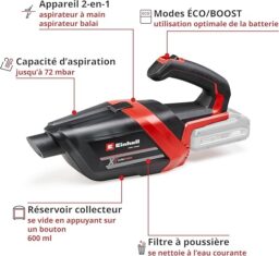Image du fabricant 5 du Einhell Aspirateur à Main Te-HV 18-06