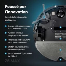 Image du fabricant 6 du EZICLEAN Robot aspirateur I-Bot Z6 Max